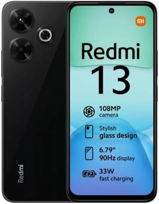 Xiaomi Redmi 13 4G LTE (256GB + 8GB) Factory Unlocked Global Version GSM 6.79″ 108MP Dual Camera (for Tello Mint & Global) (Midnight Black)