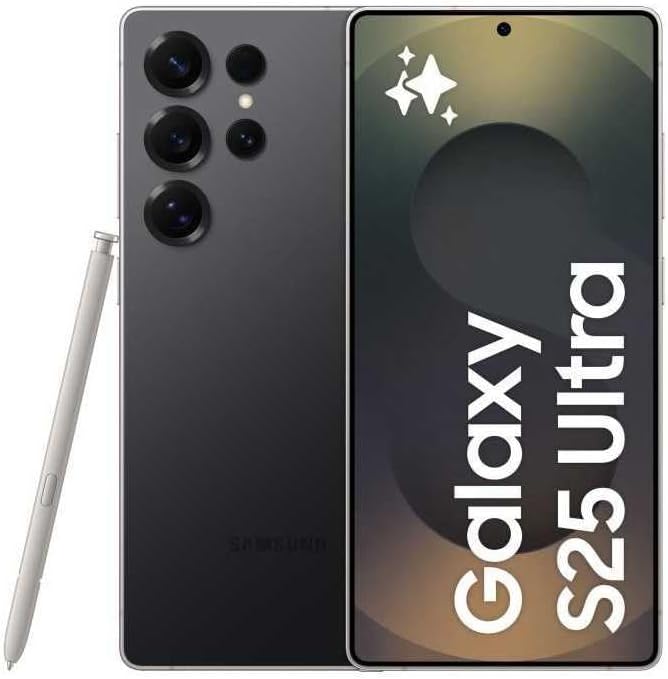 SAMSUNG Galaxy ​S25 Ultra 5G 2025 (International Version) | GSM Unlocked (T-Mobile) | ​512GB ​Storage​ + 12GB RAM SM-S938B ​Qualcomm Snapdragon 8 Elite Android 15 Smartphone (Titanium Black)