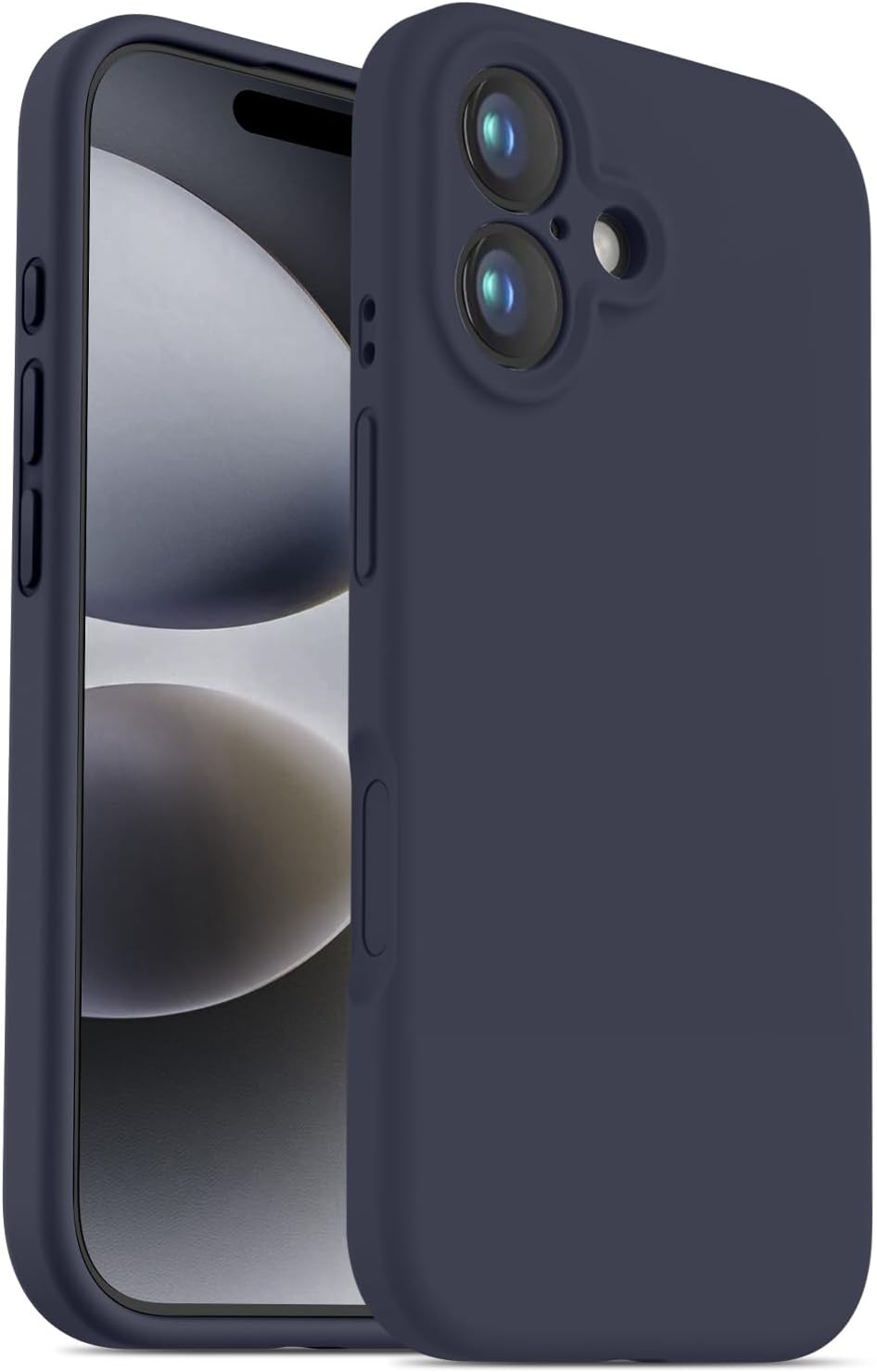 OTOFLY Designed for iPhone 16 Case,[Camera Control Button Coverage][12FT Military-Grade Protection] Silicone Shockproof Slim Cover Women Men 16 Phone Case 6.1 inch, Midnight Blue