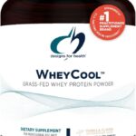 Designs for Health WheyCool – Grass Fed Whey Protein Powder Supplement with 22g Protein, May Support Athletes, Muscles + Energy – Non-GMO + Gluten-Free, Vanilla (30 Servings / 900g)