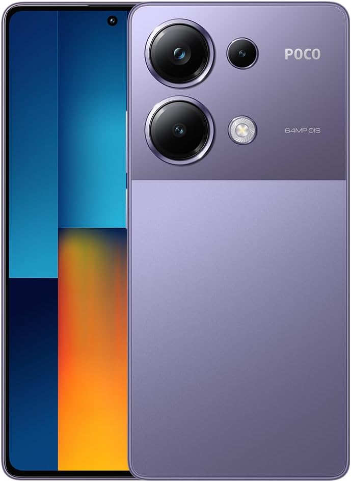 Poco M6 Pro 4G LTE (for tmobile Mint Tello Global) (512GB + 12GB) 64MP Triple Camera 6.67″ Octa Core Unlocked (Purple Global ROM)