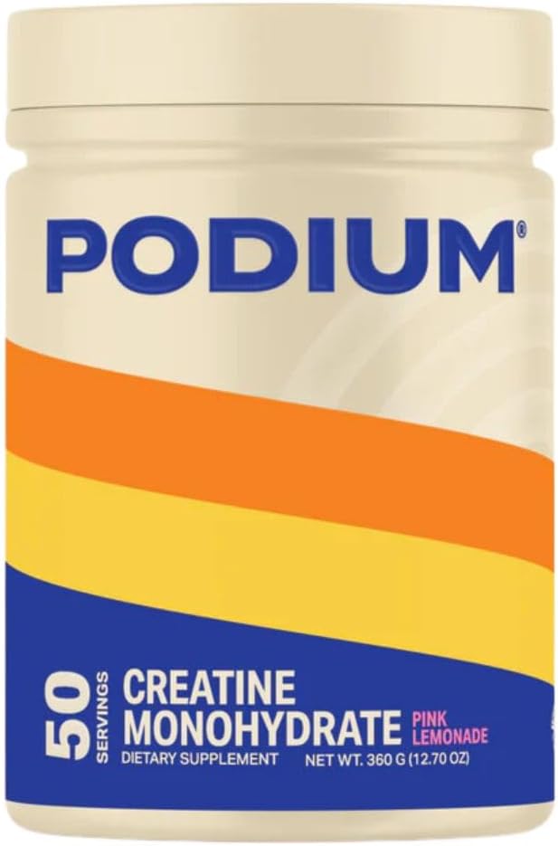 Podium Nutrition, Solos | Creatine Monohydrate, 50 Servings, Pink Lemonade, Boost Athletic Performance