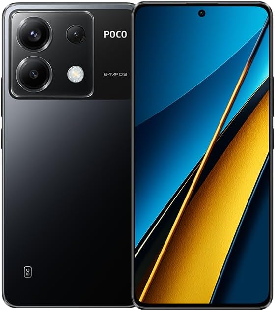 Xiaomi Poco X6 5G Global Unlocked (256GB + 12GB) GSM 6.67″ 64MP Triple Camera (for Tmobile Mint Tello Global) (Black)