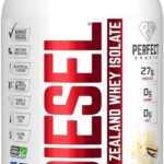 Perfect Sports Diesel 100% New Zealand Whey Protein Isolate | Stevia Sweetened, No Artificial Ingredients, Keto | 0g Carb, 0g Fat, 26g Protein | 2 Pounds (French Vanilla)