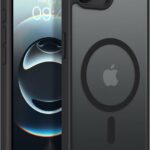 BENTOBEN Compatible with Magnetic iPhone 16e Phone Case, [Compatible with Magsafe] Slim Fit Non-Slip Grip Shockproof Protective Bumper Cute Girls Women Boy Men Cover for 16e 6.1″ 2025, Black Design