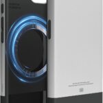 elago Magnetic Original 2G Case Compatible with iPhone 16e Case 2025, Precise Camera Cutouts, Strong Magnetism, Full Body Protective Cover, Shockproof, (Silver/Black)