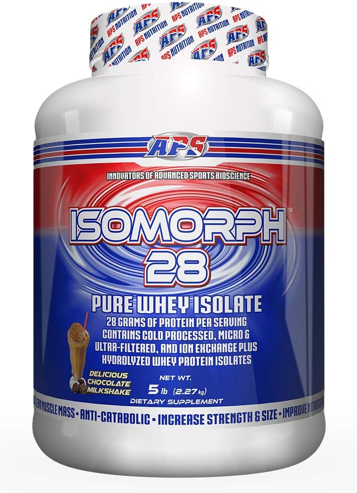 APS Nutrition Isomorph 28 Protein Powder | Pure Whey Isolate | Cold Pressed, Ultra- Filtered, & Ion Exchange Isolates | 28g Protein | 5 Pound (Chocolate Milkshake)