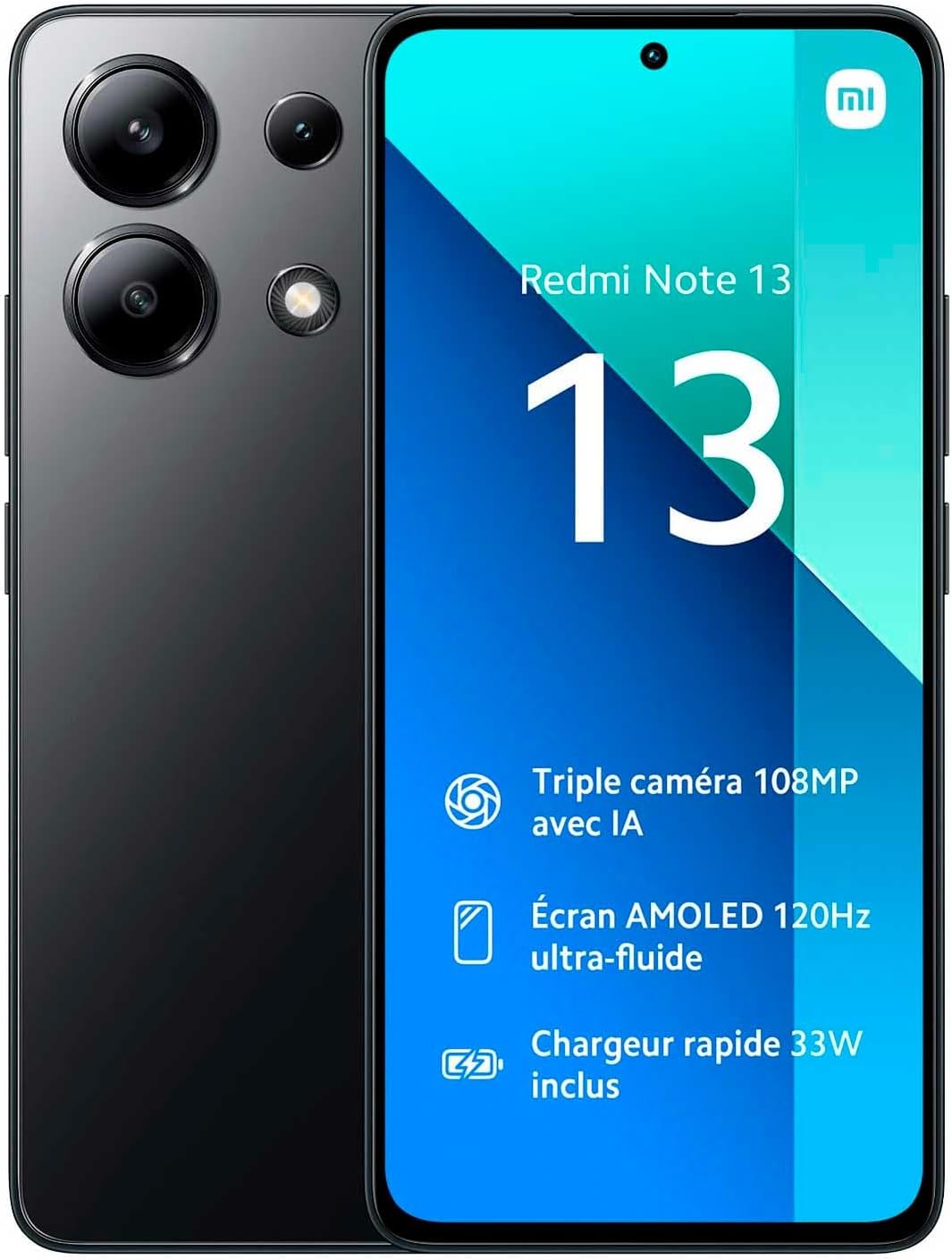 Xiaomi Redmi Note 13 4G LTE (512GB + 8GB) 6.67″ 108MP (for Tmobile Mint Tello Global) GSM Global Bands Unlocked (Global Version) (Midnight Black)
