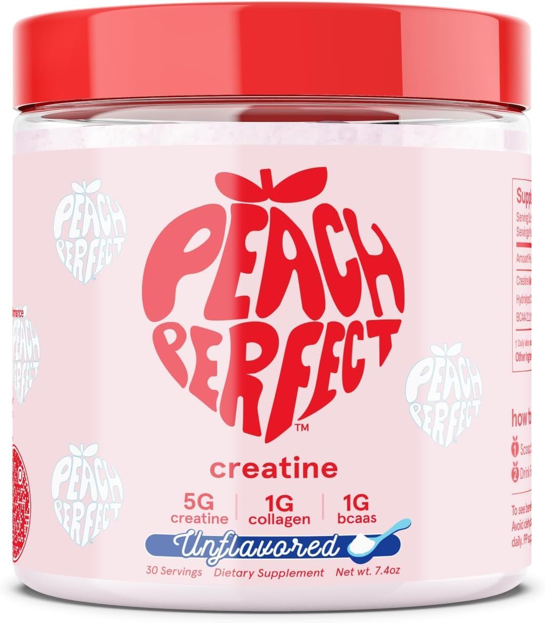 Creatine Monohydrate Powder, Glute Builder Creatine for Women with Collagen, BCAAs, 5g Vegan Micronized Creatine per Serving, for Energy, Muscle Support, 30 SVG, Unflavored