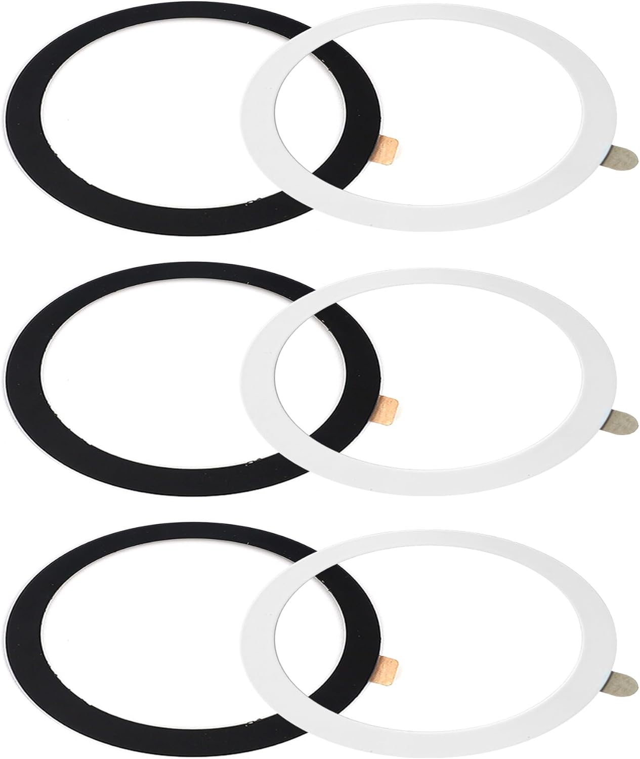 TENOC Universal Metal Ring Sticker for Magnetic Charger Compatible with iPhone/Samsung/Android All Cellphones, Magnetic Mount/Phone Holder Conversion Accessories, 6Pcs