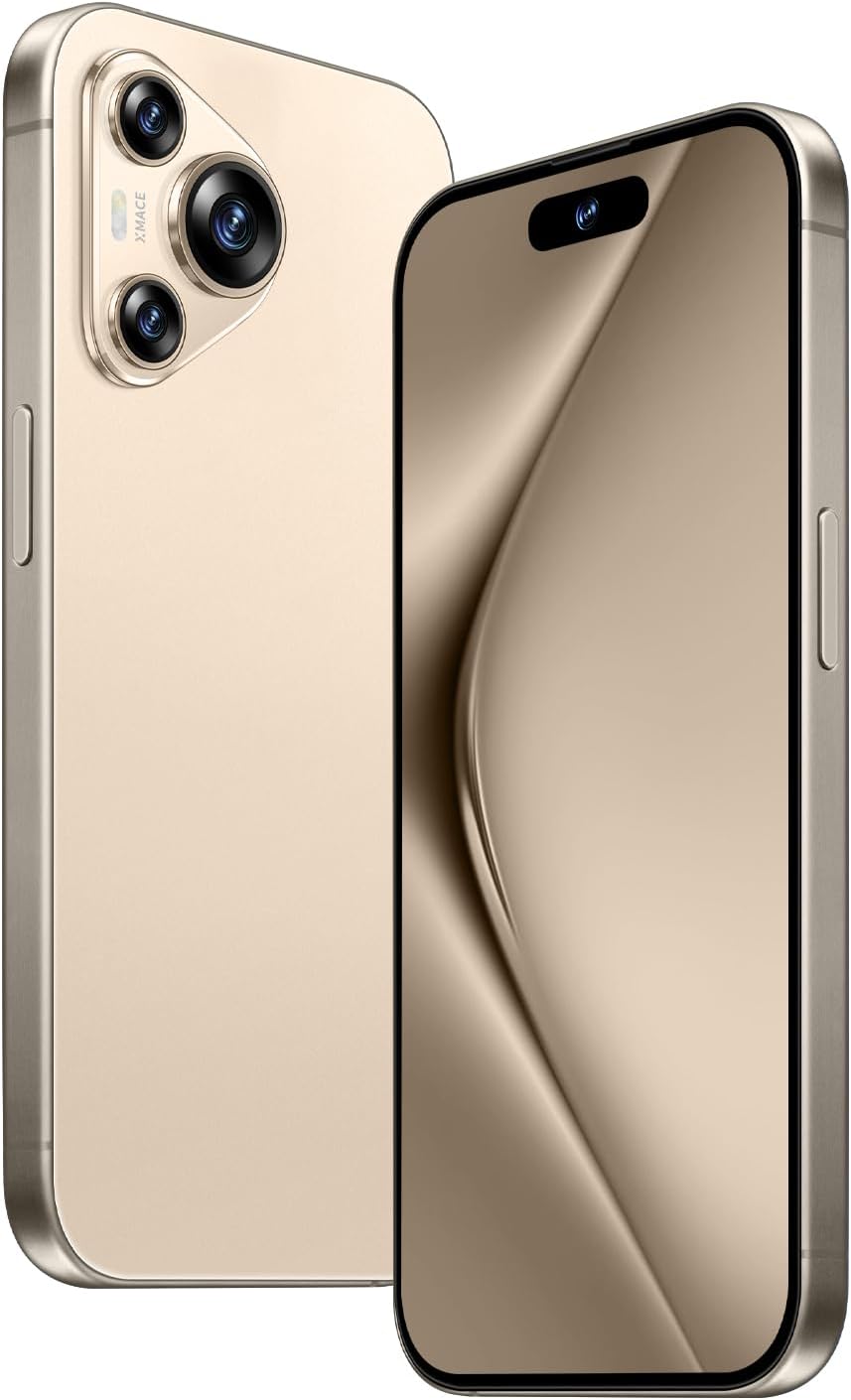 Pura 70 Unlocked Phon 8-core Android 13 Phone 8GB+256GB Unlocked Android Phone 108MP+48MP Camera Pixels 6800mAh Battery 7inch HD LCD Screen Cell Phone 5G Dual SIM (Gold)