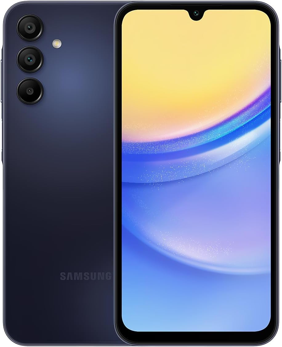 Samsung Galaxy A15 A155M 128GB Dual-SIM GSM Unlocked Android Smartphone (Latin America Version) – Blue Black