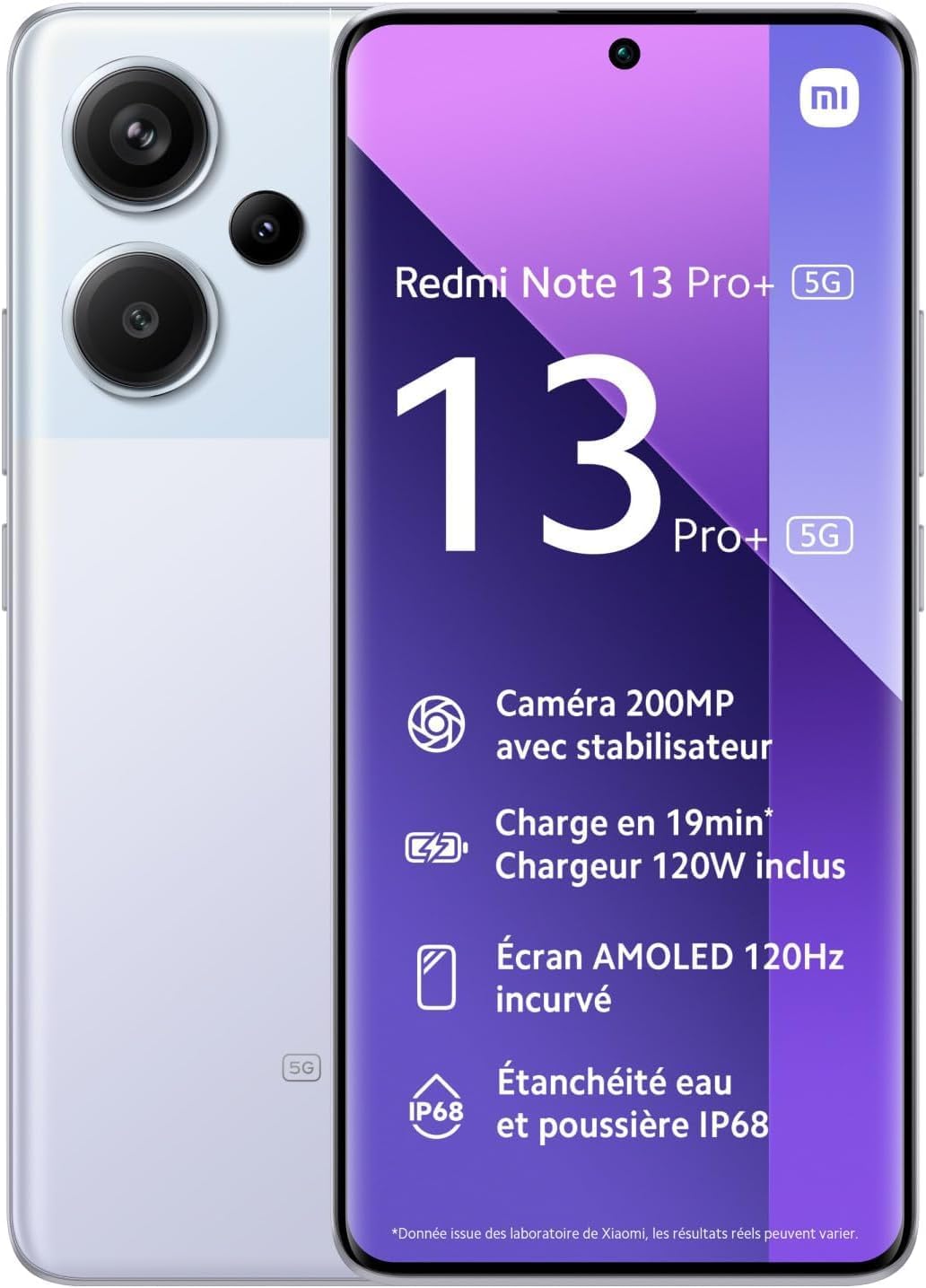 Xiaomi Redmi Note 13 Pro+ 5G (256GB + 8GB) 6.67″ 200Mp Triple (for Tmobile Mint Tello & Global) Global Version Unlocked (Aurora Purple)