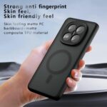 Compatible with Xiaomi Redmi Note 14 Pro 4G Case Cover,Compatible with MagSafe,Compatible with Xiaomi Redmi Note 14 Pro 4G 24116RACCG Built-in Magnetic Anti-Shock Cell Phone Case Black