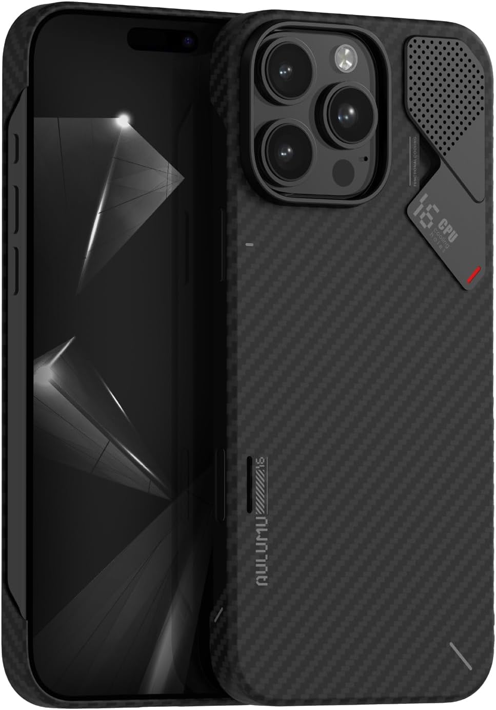 Aulumu A16 Aramid Fiber for iPhone 16 Pro Max Case | 1500D Ultra Slim Woven | Real Cooling | Compatible with MagSafe