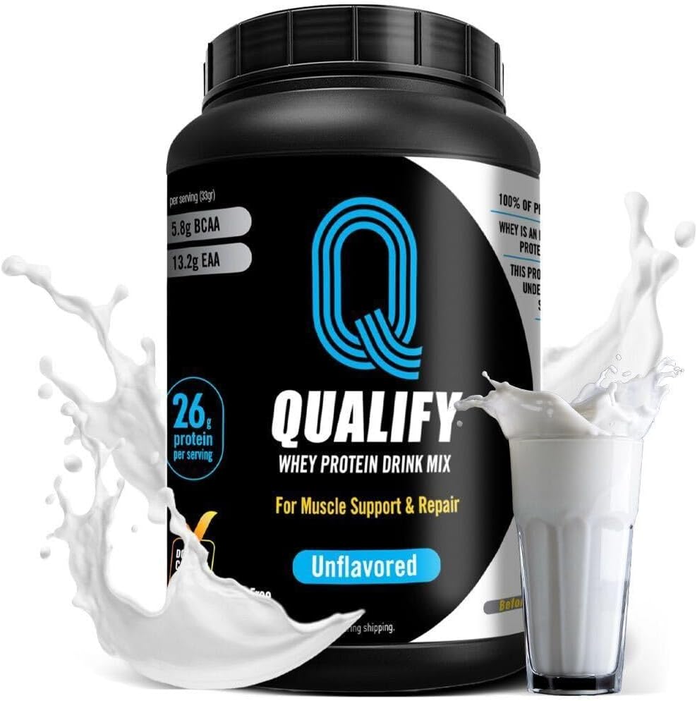 Unflavored Whey Protein Powder. Post Workout Recovery Drink, Gluten & Sugar Free, Highly Kosher, 25g Protein. Essential Amino Acids – 5.5g BCAA, 2.7g Leucine, 1.4g Isoleucine, 1.4g Valine 26.4 Ounce