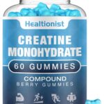 1 Pack Creatine Monohydrate Gummies for Men & Women, Chewable Creatine Monohydrate for Muscle Strength & Growth, Muscle Builder, Energy Boost, Pre-Workout Supplementm, Vegan, 60 Counts