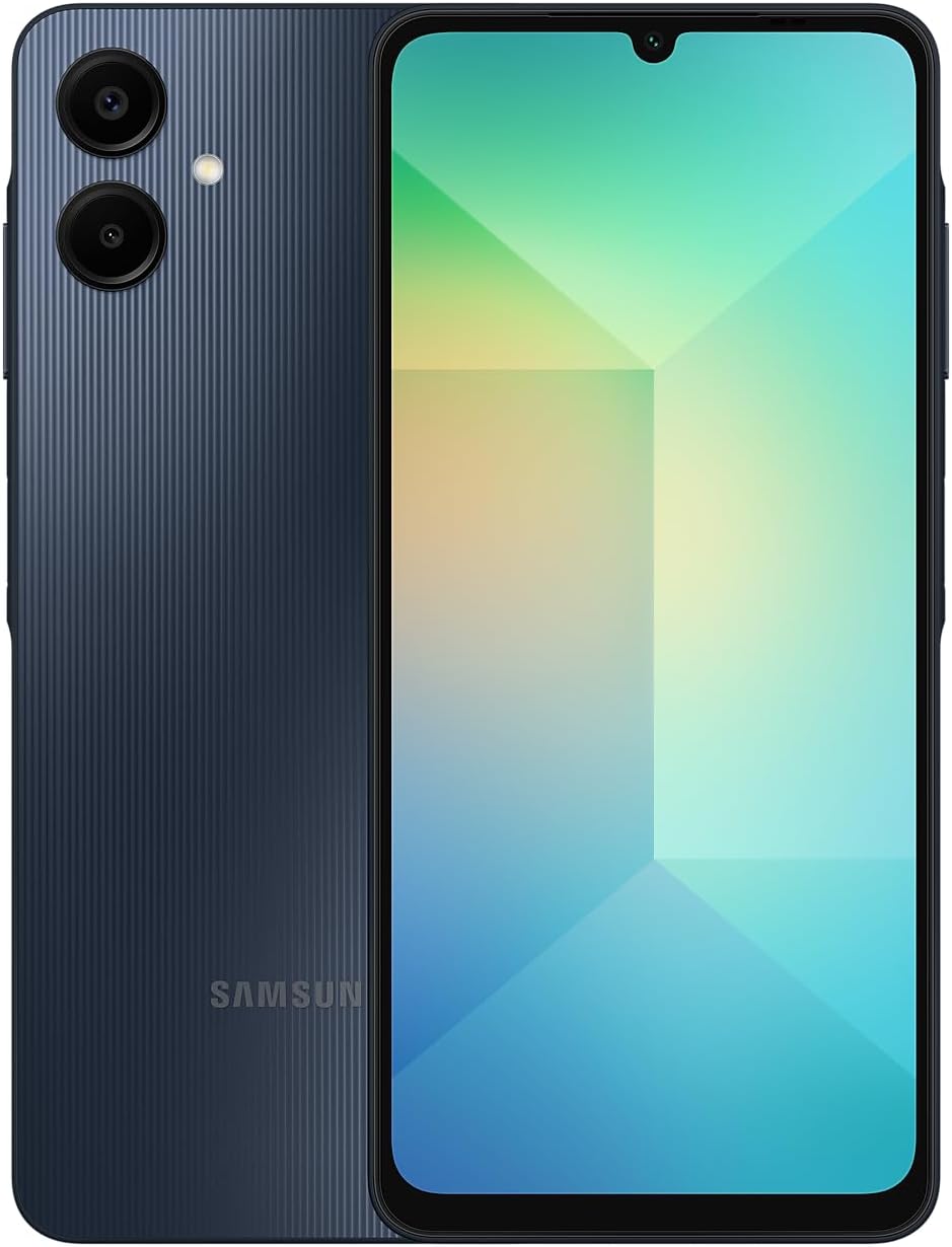SAMSUNG Galaxy A06 4G LTE (64GB + 4GB) Latin Version SM-A065M/DS Factory Unlocked 6.7″ Dual Sim 50MP Dual Cam (Case Bundle) – (Black)