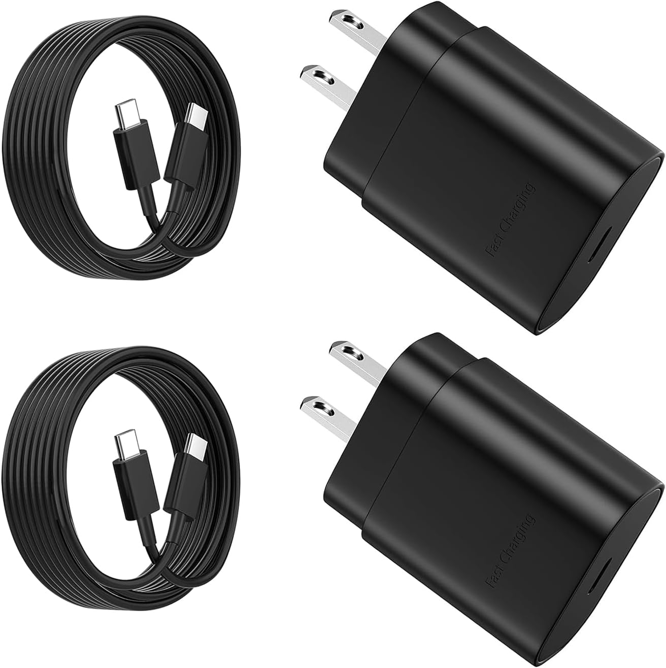 USB C Charger, Fast Charging Block, Type-C Power Adapter. The Mobile Phone Charger is Suitable for Samsung Galaxy S25/S24 S23 S22 S21 Ultra/S20/S20 Ultra/Note 20 Ultra,Android (Black)