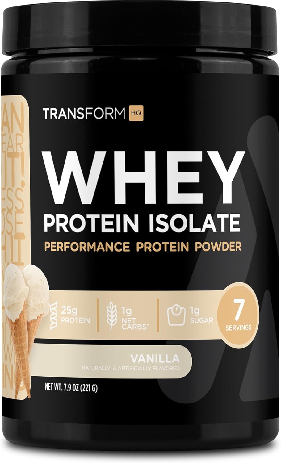 TransformHQ Whey Protein Isolate (WPI) Vanilla Flavored 7 Servings – Preformance Protein Powder