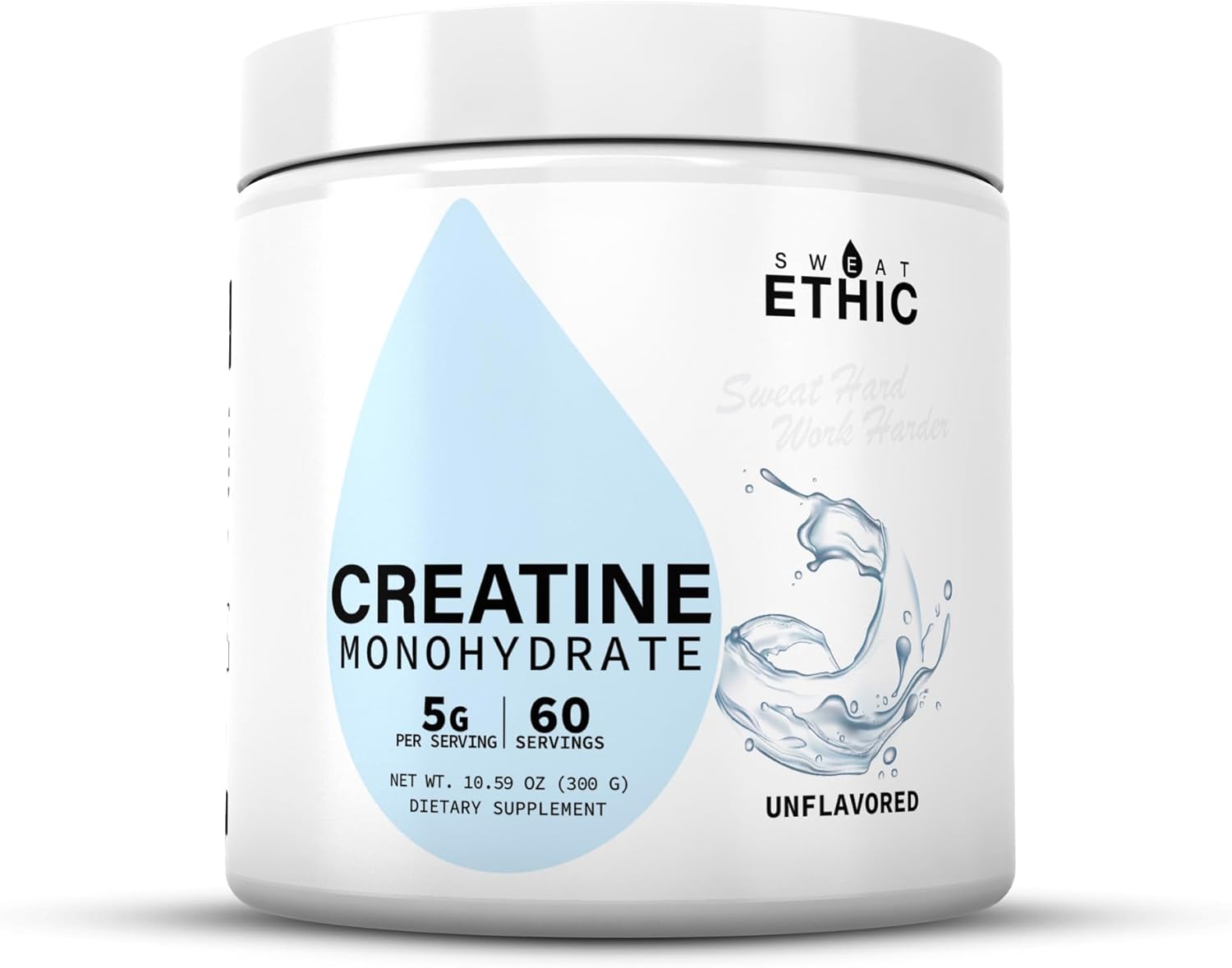 Creatine Monohydrate, 5 G Creatine Per Serving, Unflavored, Supports Training & Strength, Easily Mixes with Water or Any Beverage, No Fillers, Workout Supplement for Men & Women, 60 Srvgs