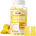 Creatine Monohydrate Gummies 5000mg for Men & Women, Chewables Creatine Monohydrate for Muscle Strength, Muscle Builder, Energy Boost, Pre-Workout Supplement-90 Pineapple Gummies