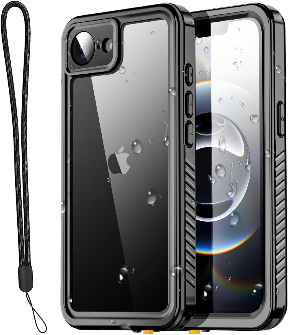 AICase for iPhone 16e Case Waterproof, Clear Water Proof Shockproof Dustproof Snowproof Full Body Rugged Transparent Underwater Phone Case for iPhone 16e 2025 Built-in Screen Protector