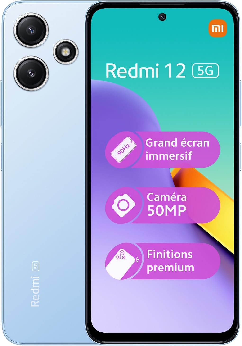 Redmi Xiaomi 12 5G + 4G Lte (for Tmobile Mint Tello Global)Global Unlocked 6.79″ 50mp Triple Camera (Sky Blue, 128Gb + 4Gb)