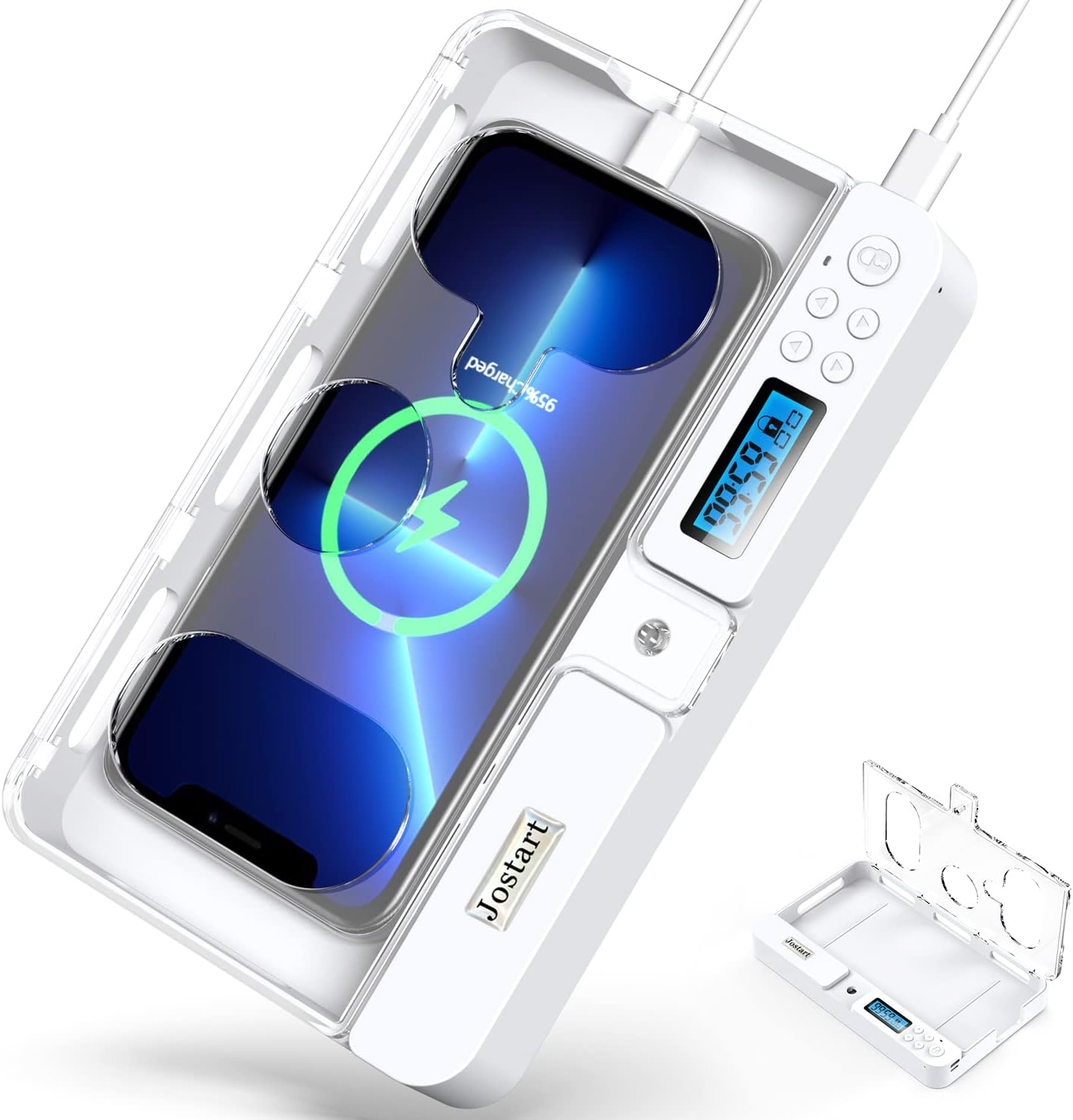 Timed Lock Box for 7″ Cell Phone, Phone Jail with Timer to Help Reducing Screen Time | Break Free from Social Media/Games