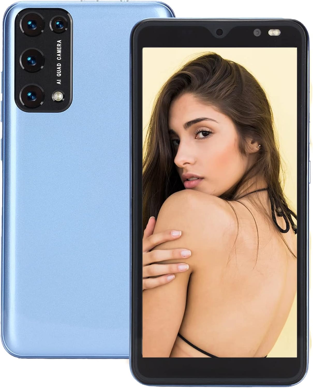 Cuifati Rino8 Pro Unlocked Andriod Smartphone, 5.45 Inch HD Screen Smart Phone, 512MB+4GB, Dual SIM, 128GB of Expandable Storage, Ultra Thin Face Recognition Cell Phone for Android