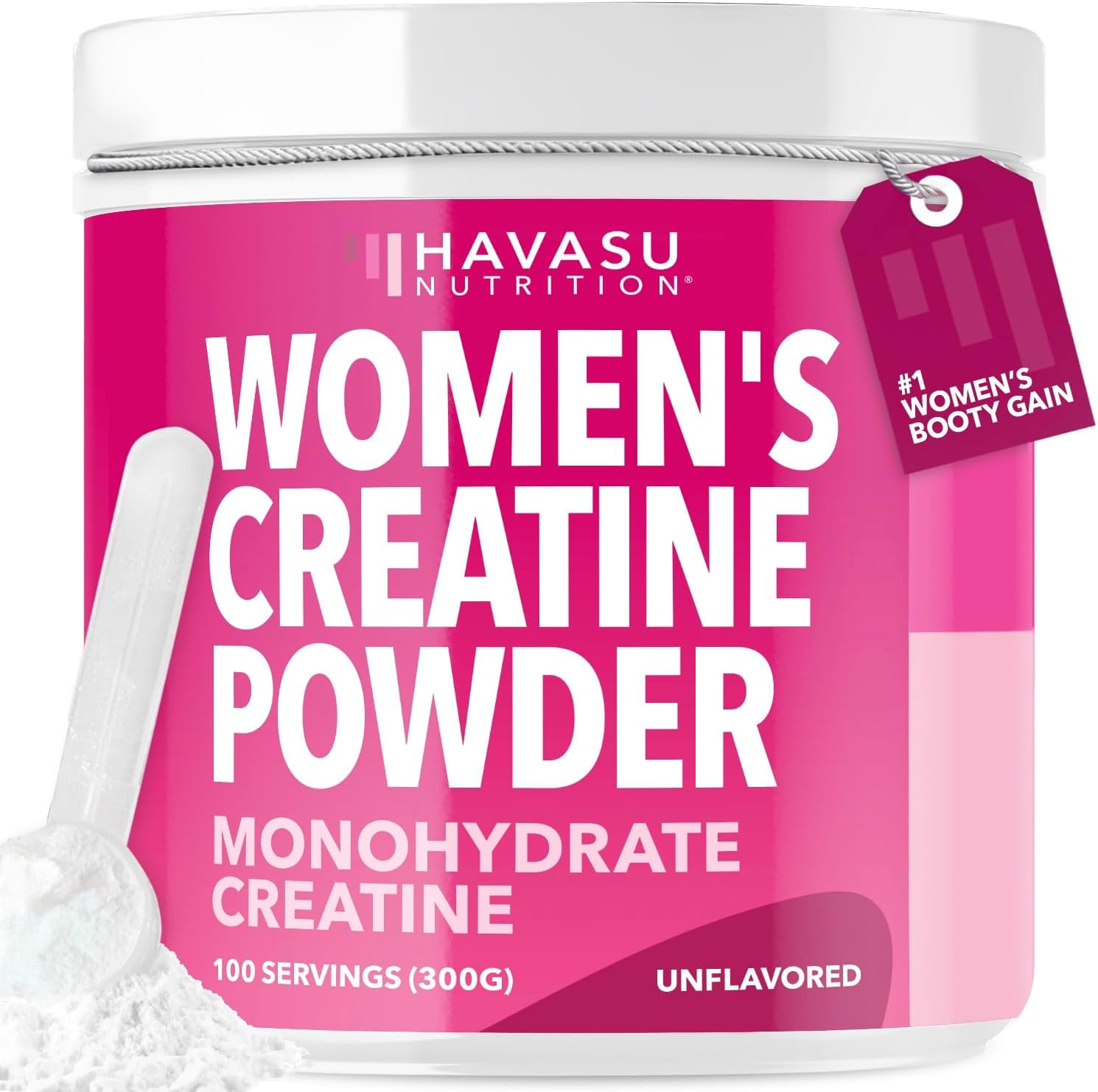Creatine for Women – Micronized Creatine Monohydrate – Post-Workout Recovery Powder for Energy Support, Lean Muscle Mass, and Booty Gain – 3g Per Serving – Unflavored, Vegan, Non-GMO, 100 Servings