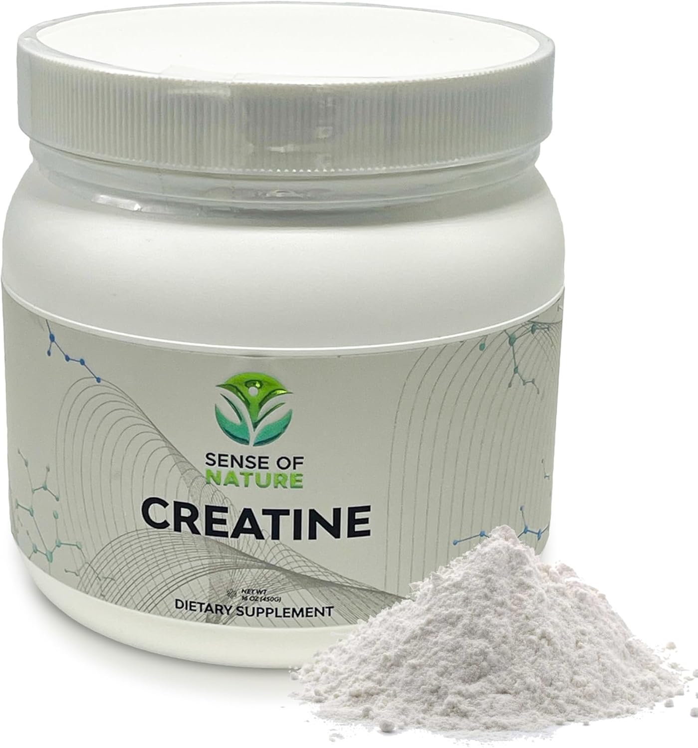 Creatine Monohydrate Powder 90 Servings – 5g (5000mg) of Micronized Creatine Powder per Serving, Creatine Pre Workout, Creatine for Building Muscle, Creatine Monohydrate 450g(1.0lbs)