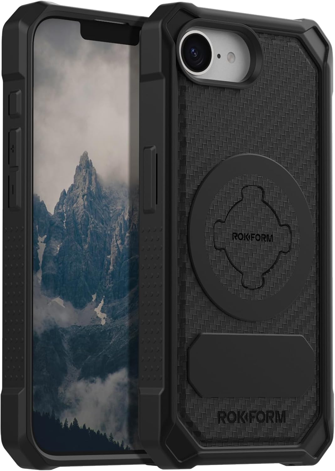 Rokform – Rugged Case Compatible with The iPhone 16e, Magnetic Cover with RokLock Twist Lock, Drop Tested Armor (Black)