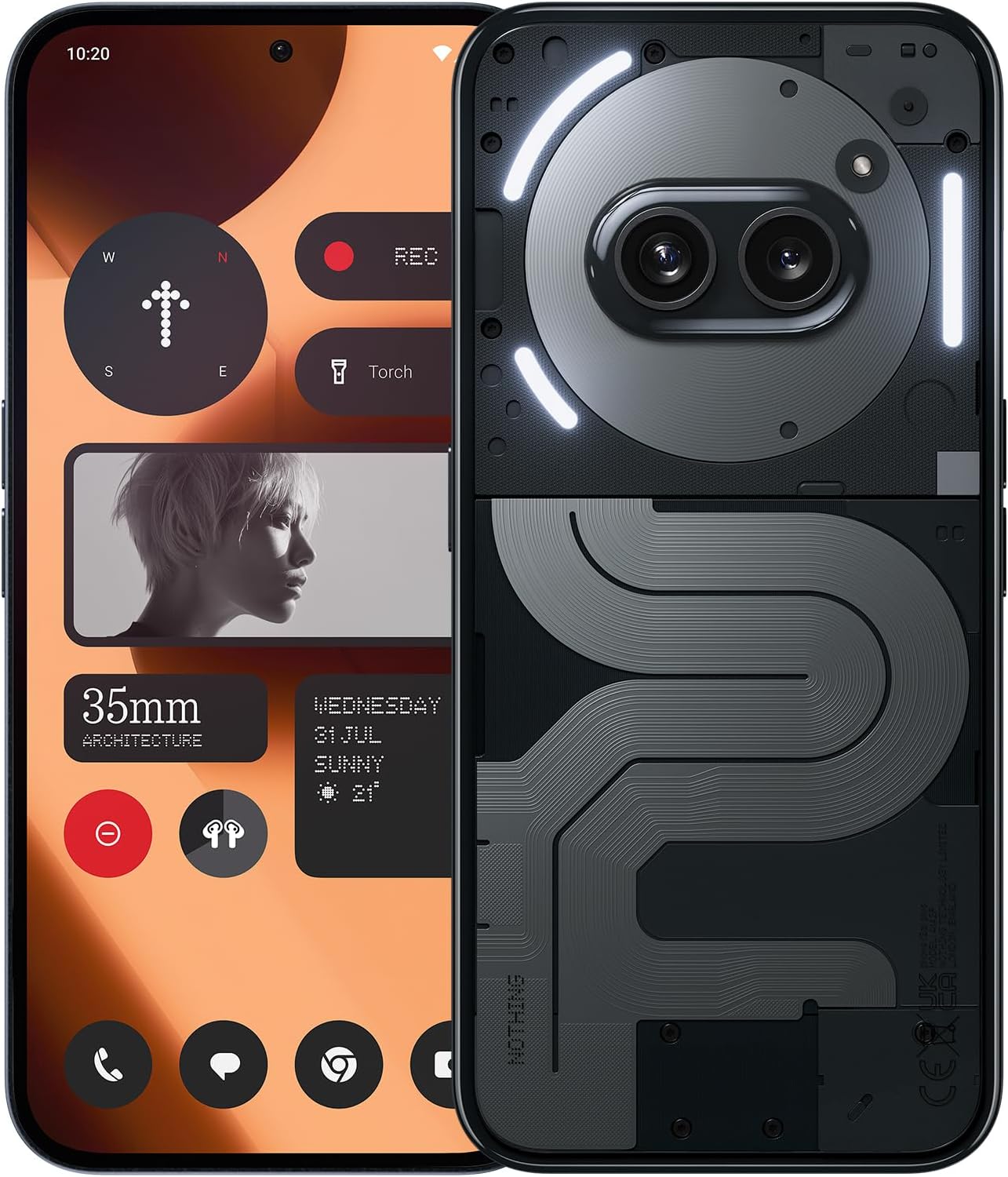 Nothing Phone (2a) Plus Smartphone, MTK 7350 Pro 50 MP Triple Camera, 6.7″ 120 Hz AMOLED Display, 5000mAh 50W Fast Charge NFC 12 GB+256 GB Black