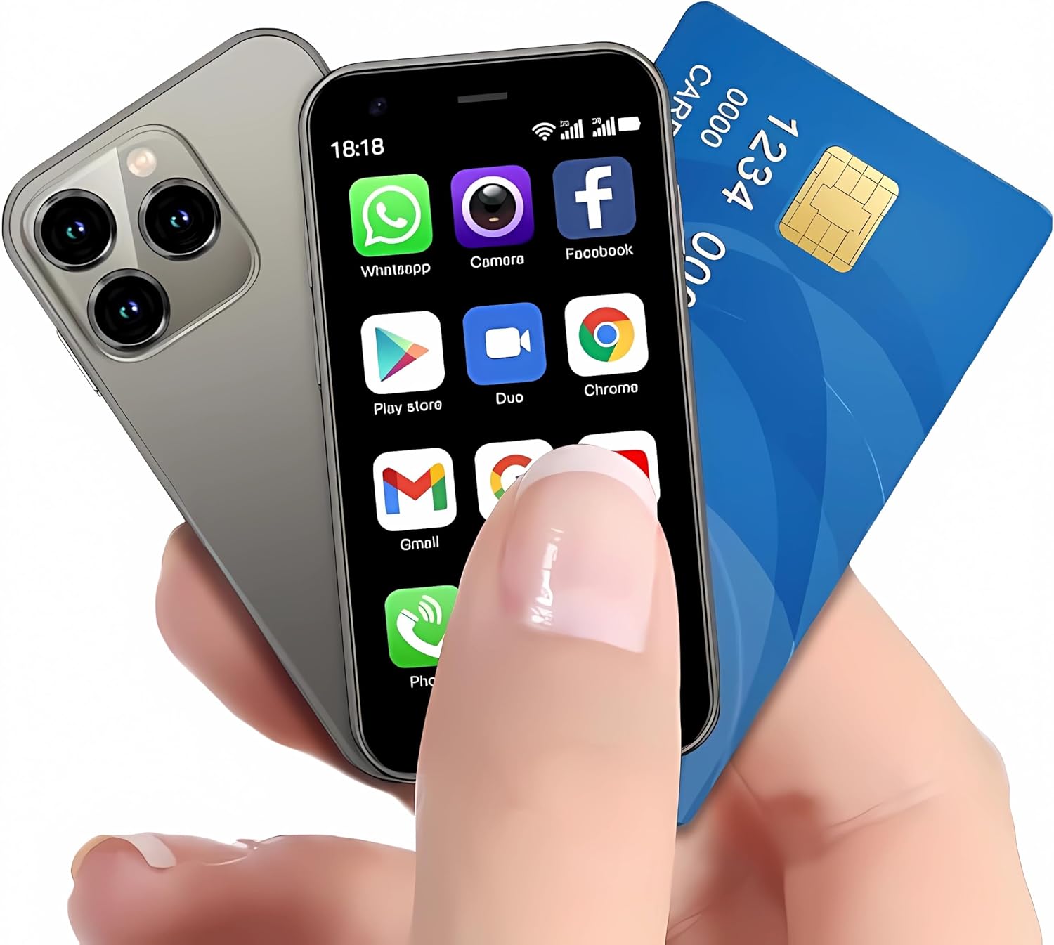 mini Smartphone 3G Small Cellphone Unlocked Phone mini Phone Android Phone 3.0 Touch Screen Mobile Phone Android 8.1 Dual sim XS15 2GB Ram 16GB ROM Cell Phones (Gary)