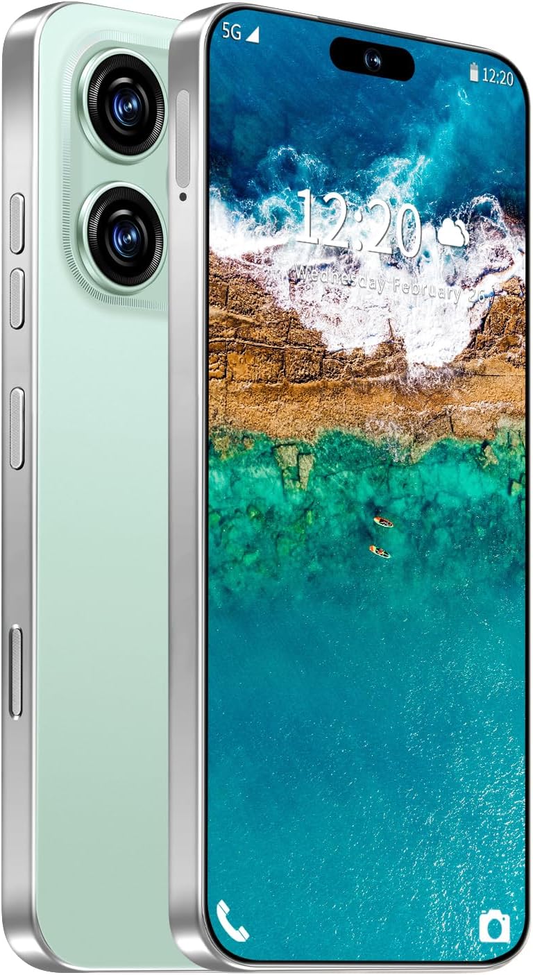 16PROMA X 16+1TB Smartphone Unlocked Cell Phone,6.99″ HD Screen Unlocked Phones,Battery 7000mAh Android 14,Face ID/Fingerprint Button unlock/Photos/5G/Dual SIM/GPS (Green, 16+1TB)