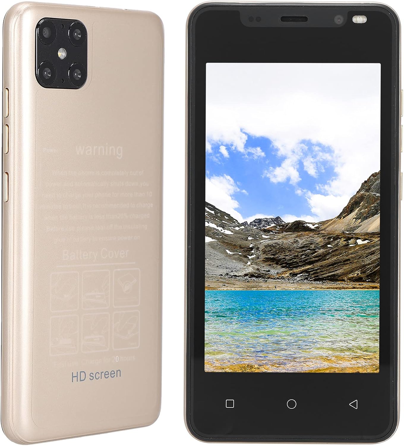 Unlocked Android Smartphone，Dual Cards Dual Standby Smartphone, 4.66 Inch Display Cell Phone with Front Rear High Definition Dual Cameras，Mobile Unlocked Phone