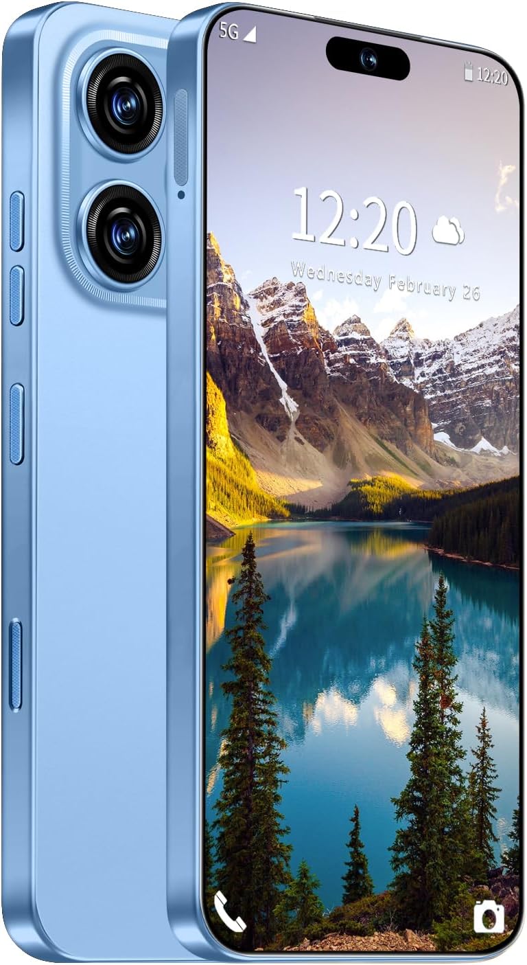 MMY 16PROMA X Unlocked Cell Phone,6.99″ HD Screen Unlocked Phones,12+512GB Android 14 7000mAh Long Battery Life Smartphone,5G/Dual SIM/Fingerprint Button Unlock/Photos/Face ID (Blue, 12+512)
