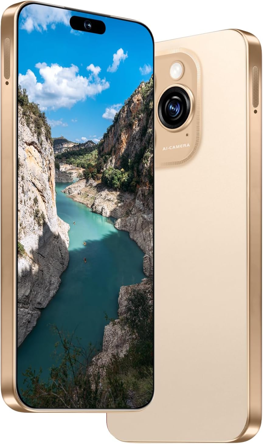 16PROMA X Unlocked Phone,6.99″ HD Screen The Phone,12+512GB with 128GB Memory Card Cell Phone, Android 13.0,108MP & 68 Camera,Photo Shortcut button/5G/Face ID/Fingerprint Lock (Gold)