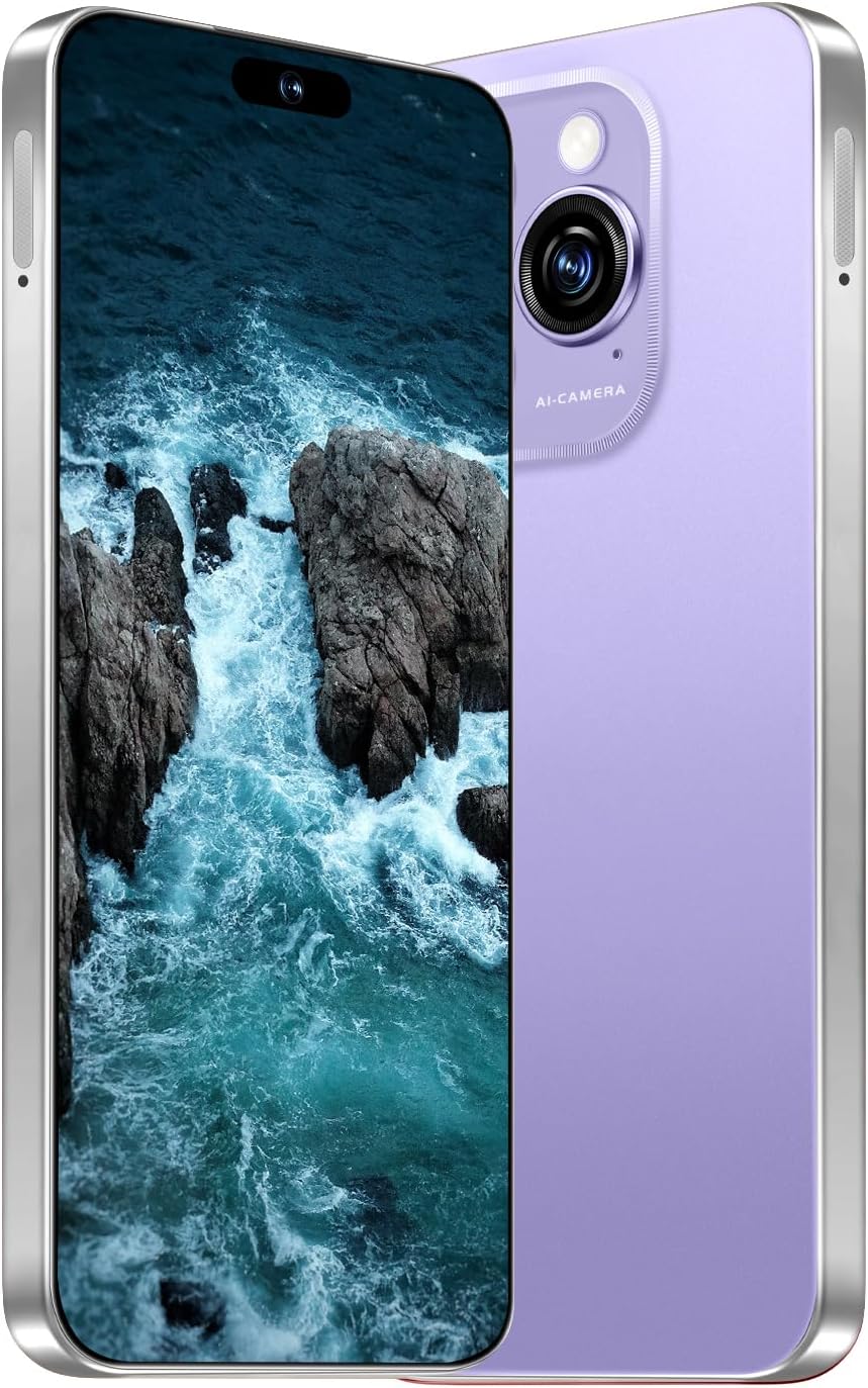 16PROMA X 5G Cell Phone,Smartphone Unlocked Cell Phone 12GB+512GB/6.99″ Display/68MP+108MP Camera/7000 mAh Battery Super Endurance, Dual SIM Card/Face Unlock/GPS (Pale Purple)