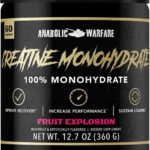 Anabolic Warfare Creatine Monohydrate, Post Workout Recovery, Increase Performance, Sustain Loading, Premium Creatine* (Fruit Explosion – 60 Servings)