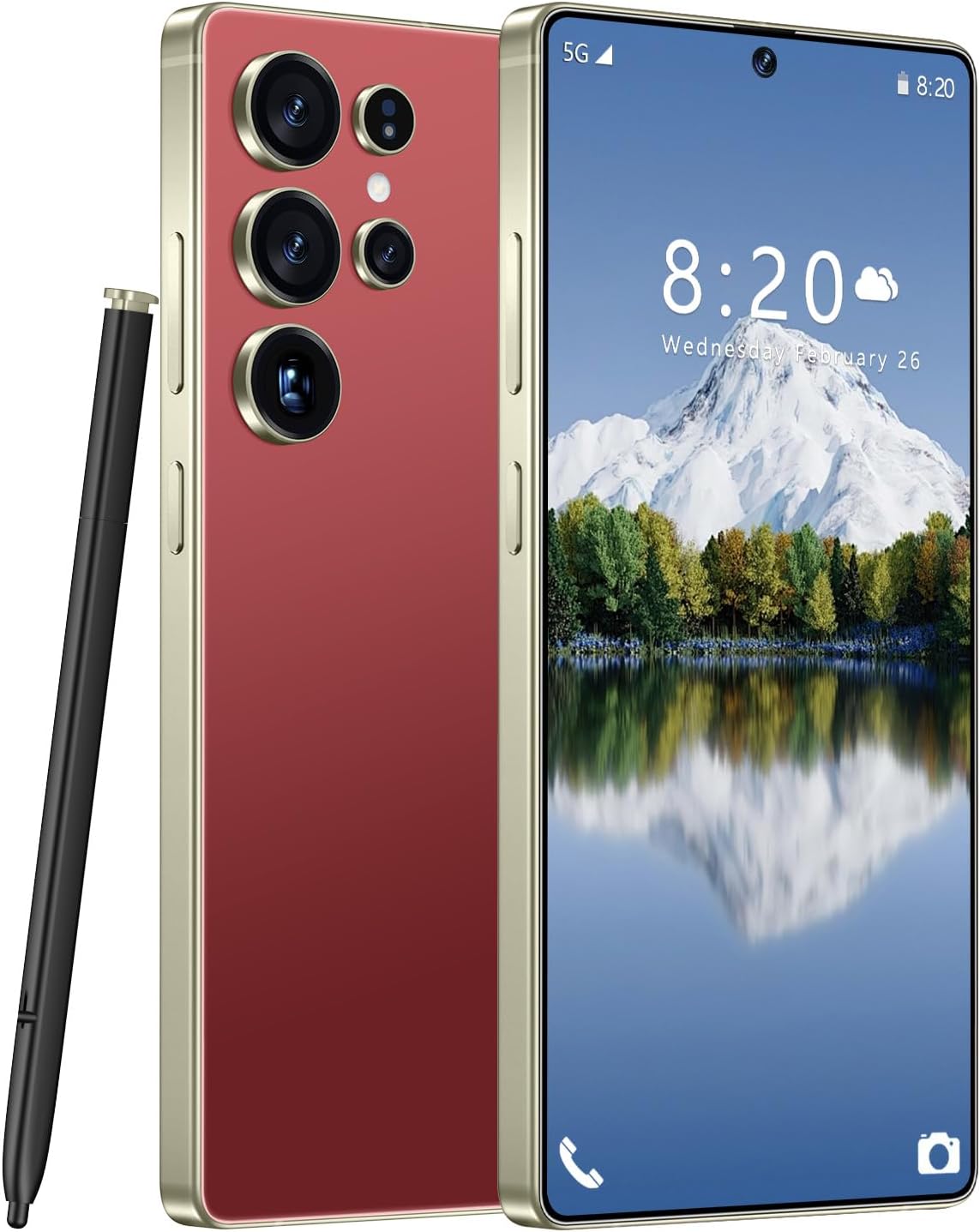 MMY I25 Ultra Unlocked Cell Phone, Built in Pen,6.99″ HD Screen 12+512GB Unlocked Phones,Android 14 7000mAh Long Battery Life Smartphone,5G/Dual SIM/Fingerprint Unlock/Face ID (Wine Red, 12+512)