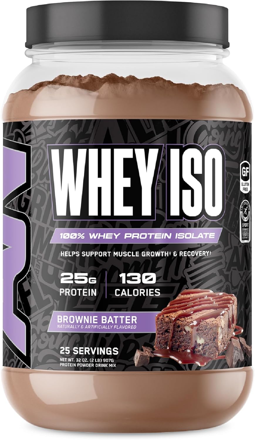 All Black Everything 25g Whey Protein Powder | Brownie Batter | 27 Servings | Whey Protein Isolate | Low Carbs & Low Sugar | MCTs