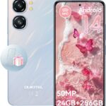OUKITEL C58 Pro Unlocked Cell Phone – Android 14 Mobile Phone with 24(6+18) GB +256GB/1TB TF Expand, 6.7″ HD+ Screen 90Hz 50MP Main Camera 5150mAh Battery Smartphones, OTG/Dual SIM/NFC/T-Mobile