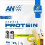 AN Performance Whey Protein Powder | Chiquita Banana Chocolate | 23g Protein, 1g Sugar, 100% Whey | Gluten-Free, Low Carb, Low Fat | Keto Friendly | Essential Amino Acids for Muscles | 25 Servings