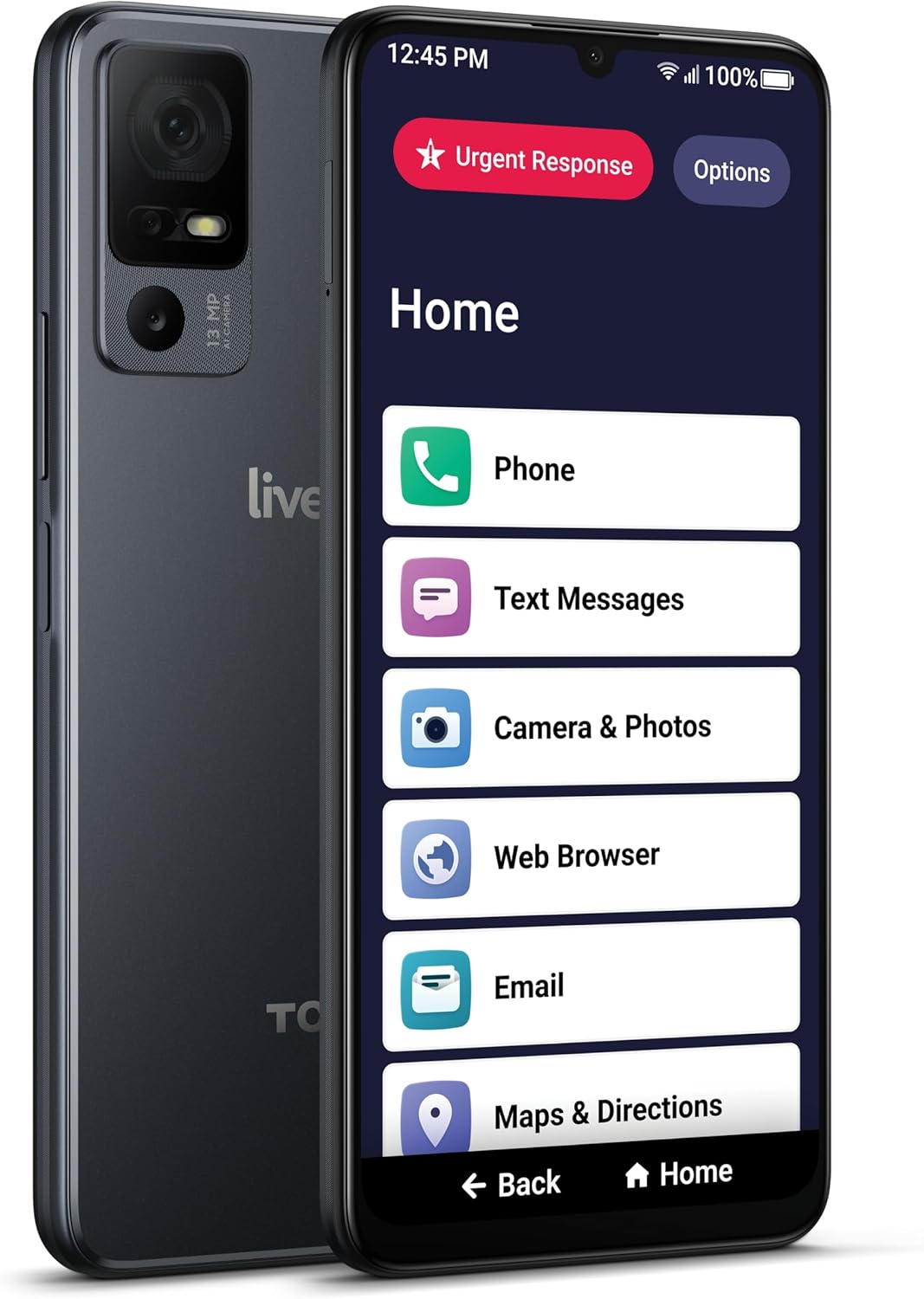 Lively Jitterbug Smart4 Smartphone for Seniors – Cell Phone for Seniors – Not Compatible with Other Wireless Carriers – Must Be Activated with Lively Phone Plan