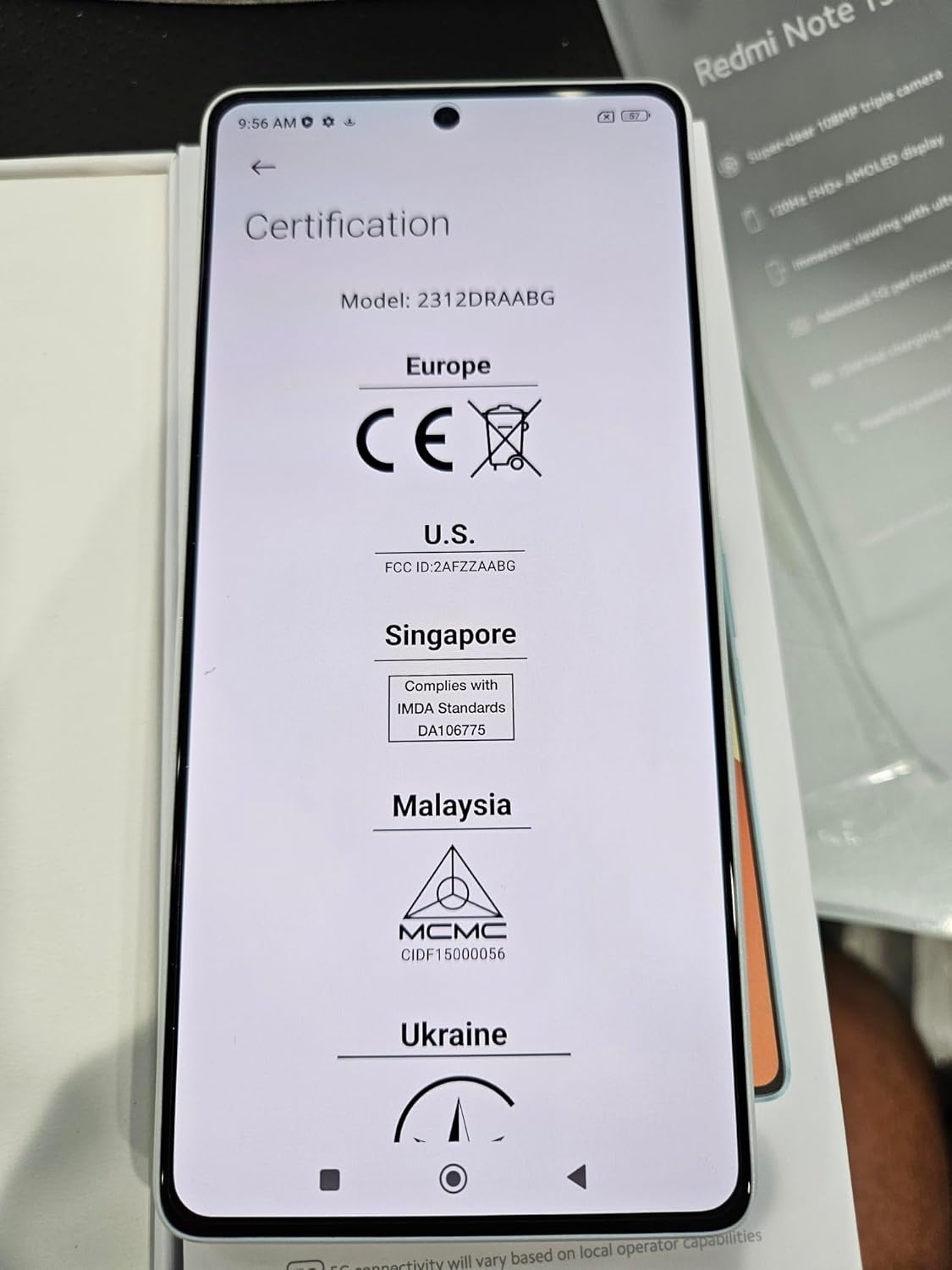 Xiaomi Redmi Note 13 5G + 4G LTE (256GB + 8GB) 6.67″ 108MP Triple (for Tmobile Mint Tello & Global) Global Bands Unlocked (Ocean Teal)
