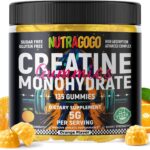 Creatine Monohydrate Gummies for Men & Women-5g of Creatine Monohydrate per Serving – Sugar Free,Vegan, Organe Electrolyte Chews, 135 Count